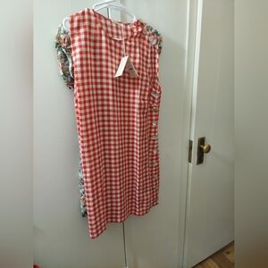 Doen Red and White Gingham Dress